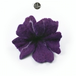 Filcowa broszka XXL - Kwiat fioletowy