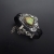Na dnie zielonego snu - bransoletka na rzemieniu z ammolitem w srebrze / Kornelia Sus / Biżuteria / Bransolety