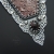 Sieci koronkowych dróg - srebrny naszyjnik z jaspisem i czarnym opalem ognistym / Kornelia Sus / Biżuteria / Wisiory