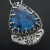Nad niebieskim stawem - srebrny naszyjnik z niebieskim labradorytem / Kornelia Sus / Biżuteria / Naszyjniki