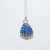 Nad niebieskim stawem - srebrny naszyjnik z niebieskim labradorytem / Kornelia Sus / Biżuteria / Naszyjniki