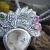Szelest serca - srebrny naszyjnik z kwarcem rutylowy, turmalinami, diopsydem chromowym i motywem kwiatów / Kornelia Sus / Biżuteria / Naszyjniki