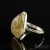 kwarc ze złotymi inkluzjami rutylu - okazały pierścień / Amju Designs / Biżuteria / Pierścionki