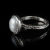 Biała słodkowodna perła pierścionek II / Amju Designs / Biżuteria / Pierścionki