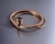 BIZOE Złoty pierścionek z różowym turmalinem, podwójna obrączka / BIZOE / Biżuteria / Pierścionki