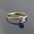 Złoty pierścionek z tanzanitem 3,5 mm