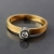 BIZOE, Biżuteria, Pierścionki, Złoty pierścionek z brylantem 0,07 ct VS/H