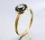 BIZOE, Biżuteria, Pierścionki, Złoty pierścionek z brylantem i czarnymi diamentami