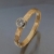 BIZOE, Biżuteria, Pierścionki, Złoty pierścionek młotkowany z brylantem 0,08 ct, ROZMIAR 9