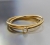BIZOE, Biżuteria, Pierścionki, Podwójny złoty pierścionek z brylantem 0,015