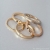 Obrączka / pierścionek z żółtego złota z trzema brylantami / BIZOE / Biżuteria / Pierścionki