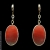 Malina Skulska, Biżuteria, Kolczyki, Złocone wiszące kolczyki z czerwonym jaspisem