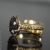 Złocony pierścionek z markizą kwarcu dymnego / Malina Skulska / Biżuteria / Pierścionki