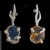 Malina Skulska, Biżuteria, Kolczyki, Asymetryczne kolczyki z opalami i akwamarynami