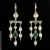 Malina Skulska, Biżuteria, Kolczyki, Kandelabrowe kolczyki z zielonymi agatami i perłami
