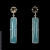 Malina Skulska, Biżuteria, Kolczyki, Kolczyki z kwarcem dymnym i błękitnym szkłem