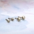Minimalistyczne złote kolczyki bryłki 3 mm satynowe 14k / CIBAgold / Biżuteria / Kolczyki