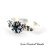 Srebrny pierścionek z Topazem London Blue i złotem / Gosia Chruściel-Waniek / Biżuteria / Pierścionki