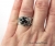 Srebrny pierścionek z granatem w stylu retro / Gosia Chruściel-Waniek / Biżuteria / Pierścionki