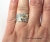 Symbiosis - srebrno - złoty pierścionek z turkusowym brylantem / Gosia Chruściel-Waniek / Biżuteria / Pierścionki