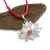 Lotus Flower V - srebrny wisior z rubinem - Kwiat Lotosu / Fiann / Biżuteria / Wisiory