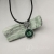 Drakonaria, Biżuteria, Naszyjniki, W punkt - srebrny wisiorek z zielonym onyksem