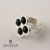 KONICZYNKA- srebrny pierścionek z okrągłymi onyksami z serii MINIMALIST / stobieckidesign / Biżuteria / Pierścionki