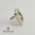 BICOLORE- pierścionek srebrno-mosiężny z cyrkonią w kolorze oliwinu / stobieckidesign / Biżuteria / Pierścionki