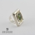 BICOLORE- pierścionek srebrno-mosiężny z cyrkonią w kolorze oliwinu / stobieckidesign / Biżuteria / Pierścionki