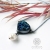 Błękitna galaktyka - srebrny naszyjnik z druzą agatu tytanowanego i perłą / Alabama Studio / Biżuteria / Naszyjniki