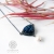 Błękitna galaktyka - srebrny naszyjnik z druzą agatu tytanowanego i perłą / Alabama Studio / Biżuteria / Naszyjniki