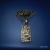 Srebrny wisior z czarnym diamentem w archeologicznym stylu / atelier Skrocki / Biżuteria / Dla mężczyzn