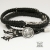 NOMADA (black leather strap) - komplet bransolet / Anioł / Biżuteria / Dla mężczyzn