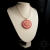 Carnim, wisior z kwarcem różowym, haft koralikowy / Sol / Biżuteria / Wisiory