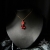 Serce Light Siam, wisiorek z kryształami Swarovskiego, beading / Sol / Biżuteria / Wisiory