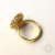 Golden shadow, pierścionek z kryształem Swarovskiego, beading / Sol / Biżuteria / Pierścionki