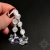 Śnieżynki moonlight II, ślubne kolczyki z kryształami Swarovskiego, beading / Sol / Biżuteria / Kolczyki