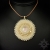 Renda, medalion z masą perłową, haft koralikowy / Sol / Biżuteria / Wisiory