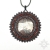 Gealach, medalion z jaspisem i hematytem, haft koralikowy / Sol / Biżuteria / Wisiory