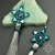 Gwiazdy bermuda blue, kolczyki z chwostami i kryształami Swarovskiego, beading / Sol / Biżuteria / Kolczyki