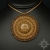 Escudo, wisior z aragonitem, haft koralikowy / Sol / Biżuteria / Wisiory