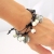 Solar quartz leather bracelet / Nina Rossi Jewelry / Biżuteria / Bransolety