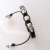 Nina Rossi Jewelry, Biżuteria, Bransolety, scull braided leather bracelet