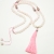 Nina Rossi Jewelry, Biżuteria, Naszyjniki, Pink tassel necklace 