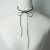 Black leather pearl Choker necklace / Nina Rossi Jewelry / Biżuteria / Naszyjniki