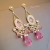 Nina Rossi Jewelry, Biżuteria, Kolczyki, Pink delight chandeliers 