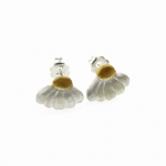 Kolczyki srebrne Jesień mini biała - VENUS GALERIA w Biżuteria/Kolczyki