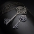 Iza Malczyk, Biżuteria, Naszyjniki, Matthiola - srebrny naszyjnik z wisiorem w kształcie klucza ozdobionym ametystem