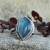 Arachne - srebrny pierścień z labradorytem / Rivendell / Biżuteria / Pierścionki