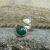 Ruban - srebrny pierścionek z zielonymi kamieniami / Rivendell / Biżuteria / Pierścionki